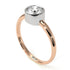 Two Tones Solitaire Bezel Diamond Ring - Emerson No. 18